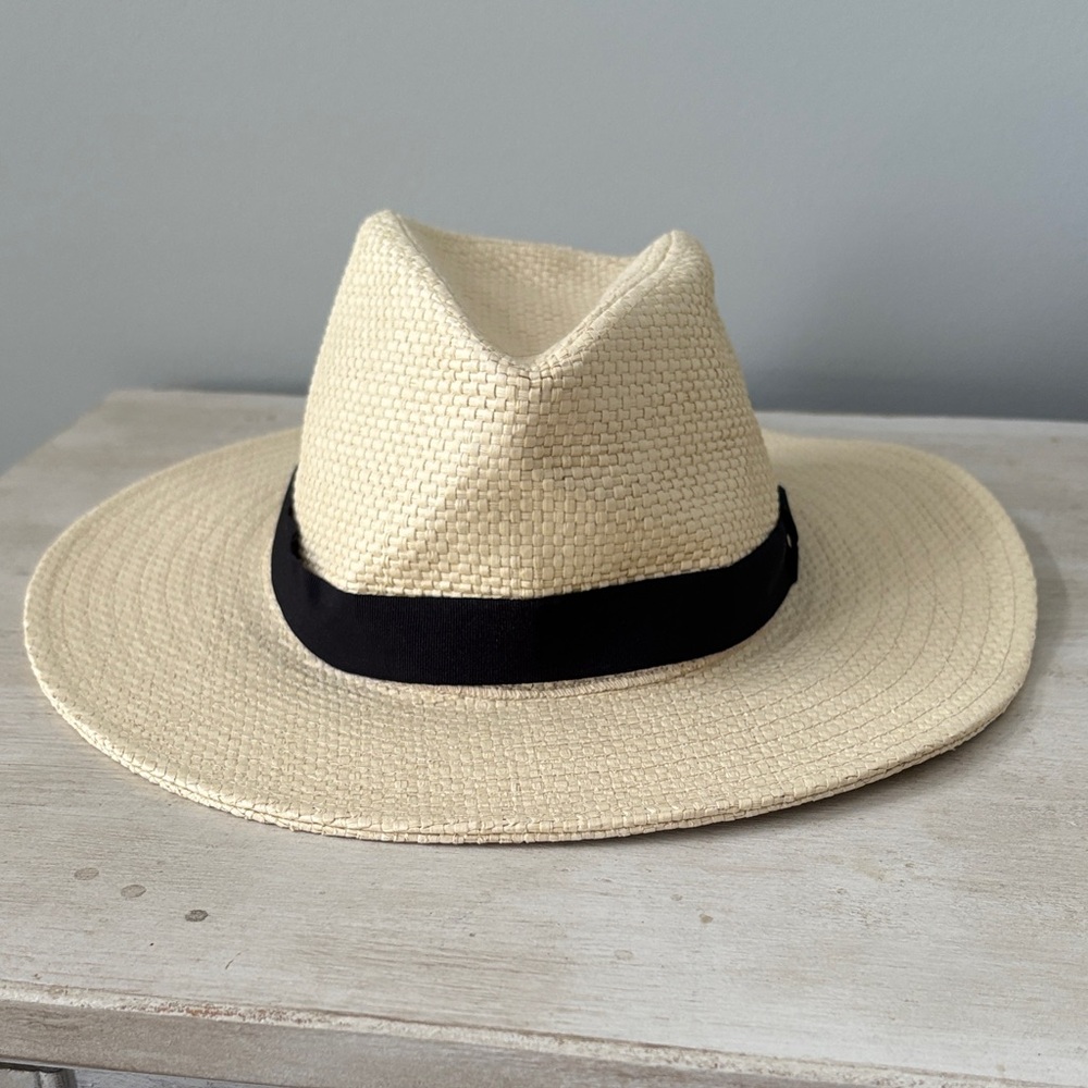 J. Crew Tan Fedora with Black Band